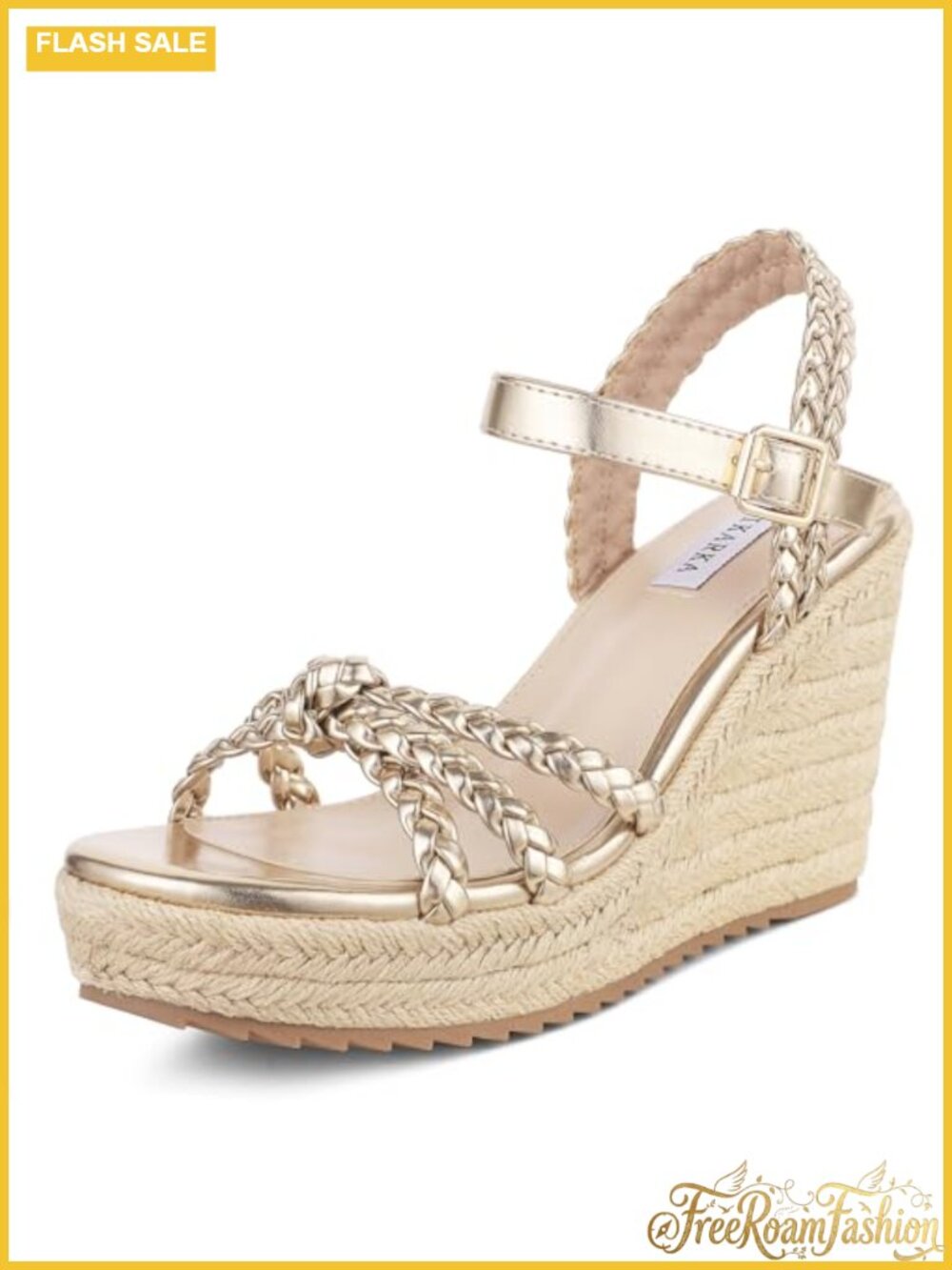Womens Wedge Sandals Comfortable Espadrille Platform Open Toe Ankle Strap